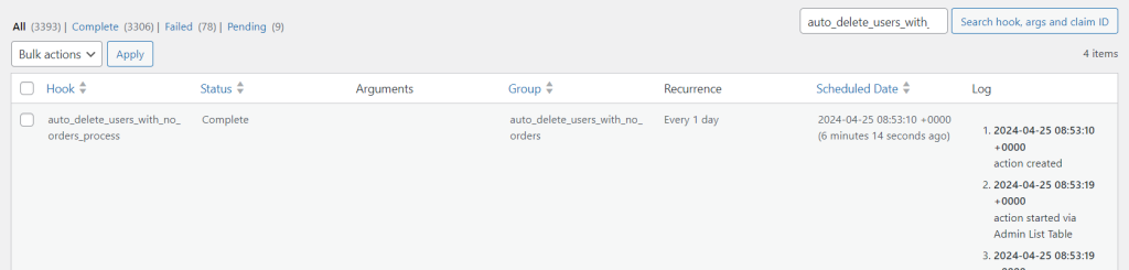 delete WooCommerce users with no orders bconfiguration