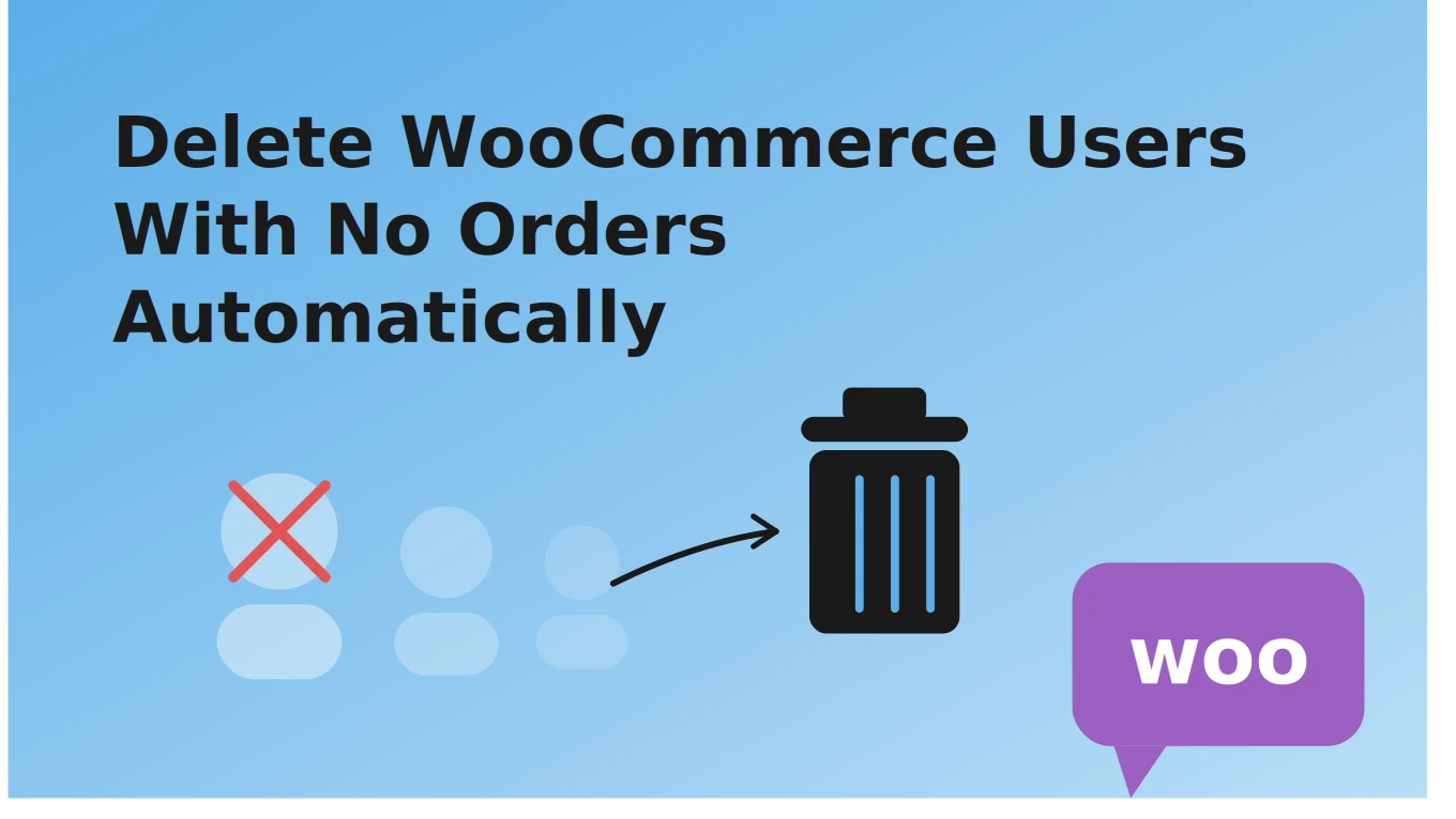 feature image of delete woocommerce users with no orders